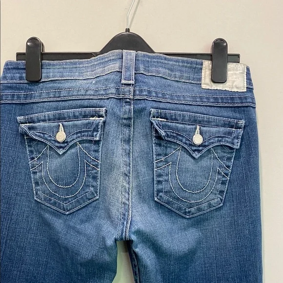 True Religion Jodie Blue Skinny Jeans with Diamond Buttons Size 30 - Picture 3 of 15